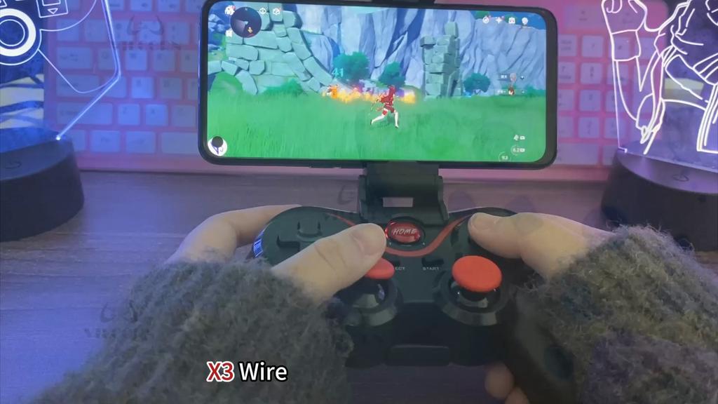 X3 беспроводной мобильный игровой контроллер для IOS/Android/планшета/ПК/Switch/PS3/PS4/Steam Gamepad BT3.0 джойстик с держателем коробки