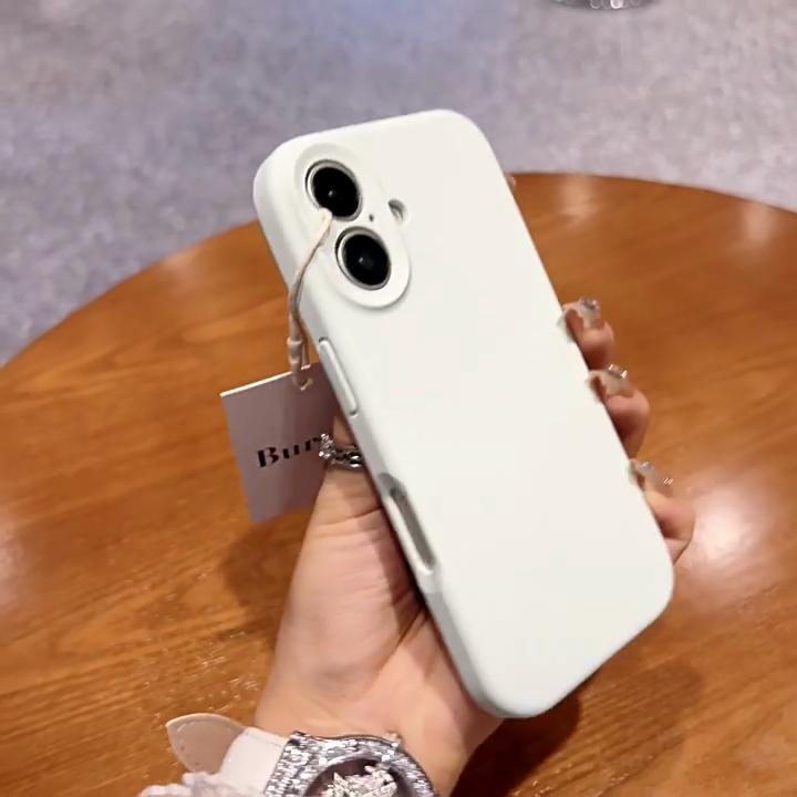Высококачественный жидкий мягкий силиконовый чехол для телефона для iPhone 16 15 14 12 13 Pro Max Plus Защита камеры Ударопрочный бампер Задняя крышка