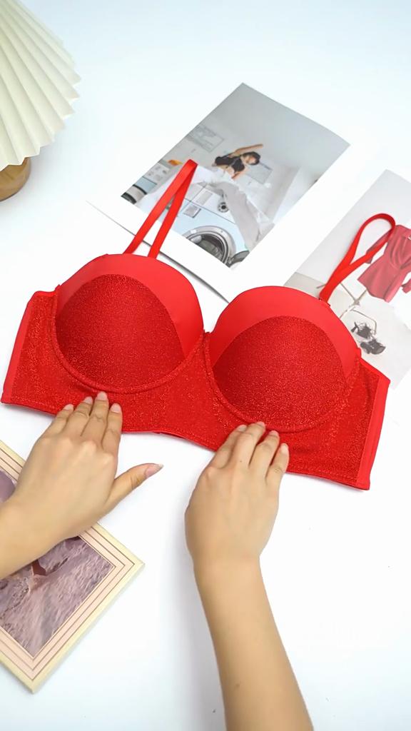 European and American Style Women Underwear Top Sexy Lingerie Gathering Push-Up Bra Teen Girls' Brassiere