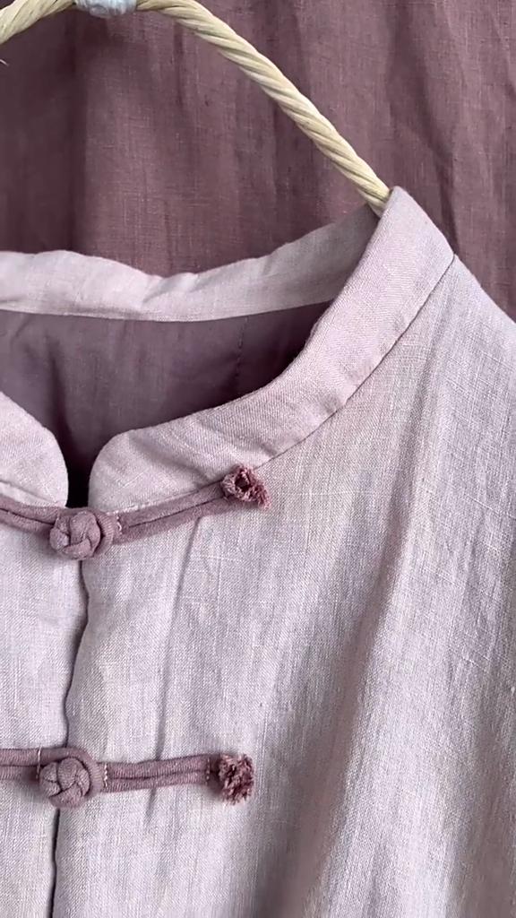 Johnature Женские винтажные льняные парки на пуговицах, однотонные пальто, зимние пальто со стойкой и хлопковыми карманами, женские китайские парки