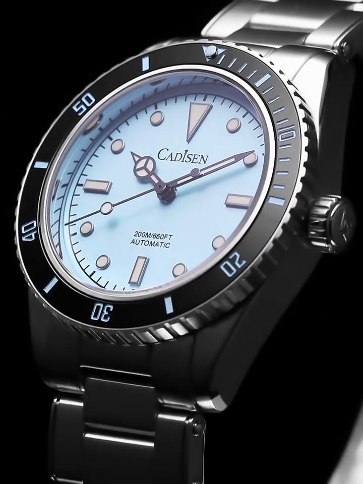 Cadisen 8206 Новые роскошные мужские часы высшего бренда с коробкой 200 м водонепроницаемые автоматические мужские механические часы