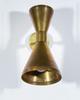Pair Italian Solid Brass Diabolo Wall Sconces: Contemporary Lighting