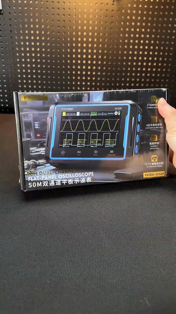 FNIRSI 2C53P сенсорный экран портативный цифровой осциллограф 3в1 2 канала 50МГц 250Ms/S