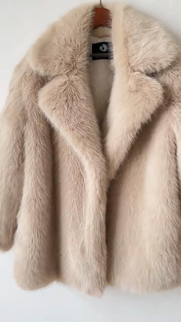 Eco-friendly Fox Fur Jacket Loose Furry Clothes Winter Women's Clothing Medium and Long Artificial Fur Coat