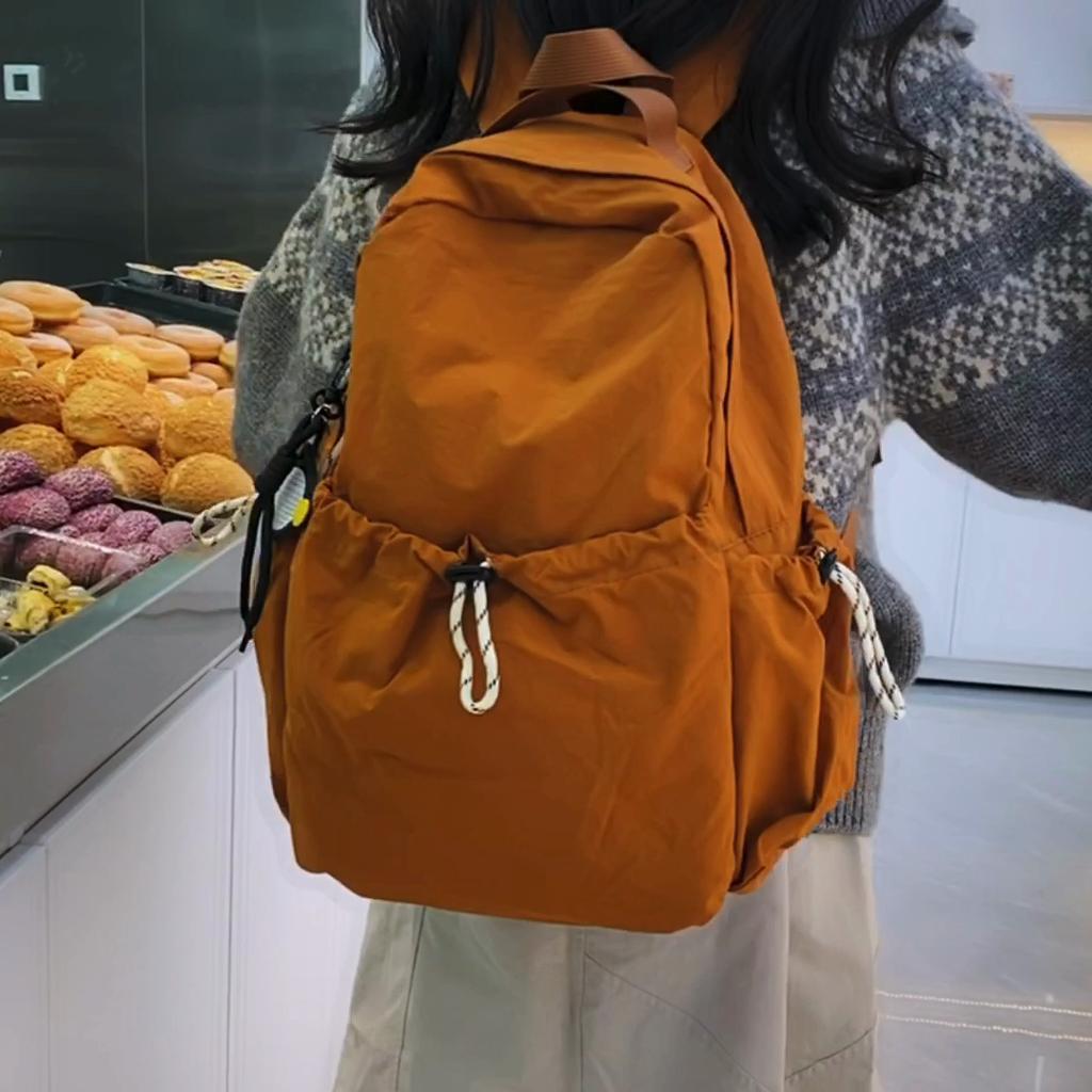 Women's Lightweight Backpack Campus Style Large Capacity Travel Bag Nylon Student School Bag