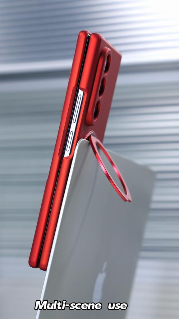 Ультратонкая магнитная крышка для Samsung Galaxy Z Fold 7/6/5 Многофункциональная вращающаяся на 360° подставка со стеклянным защитным экраном