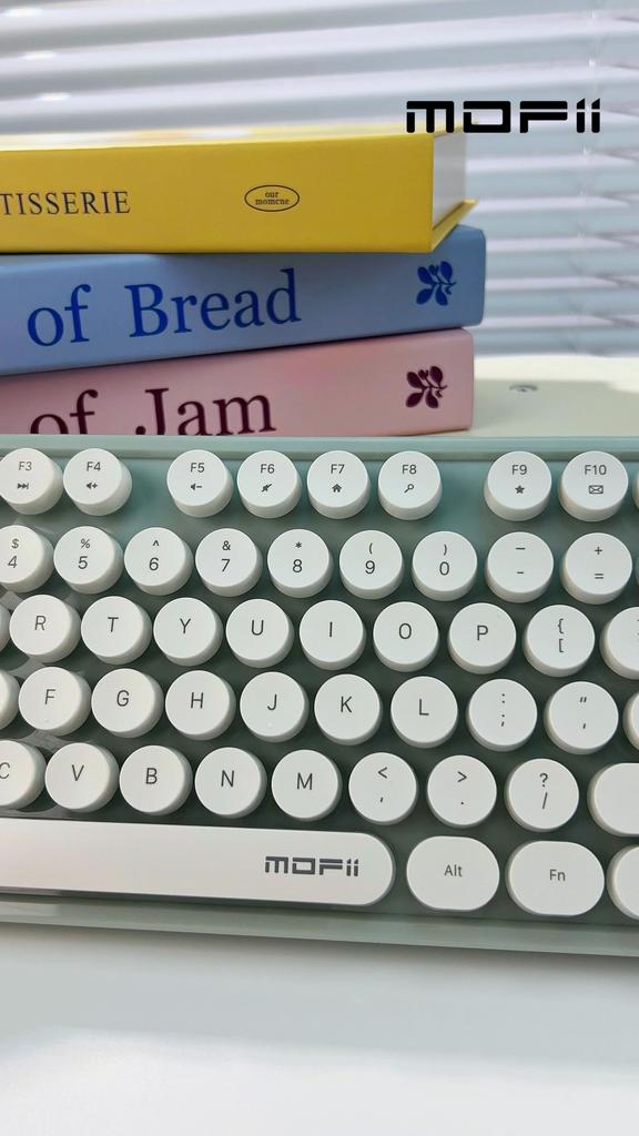 Mofii Милый комплект из беспроводной клавиатуры и мыши 2.4G со 104 круглыми клавишами, разработанный для офиса