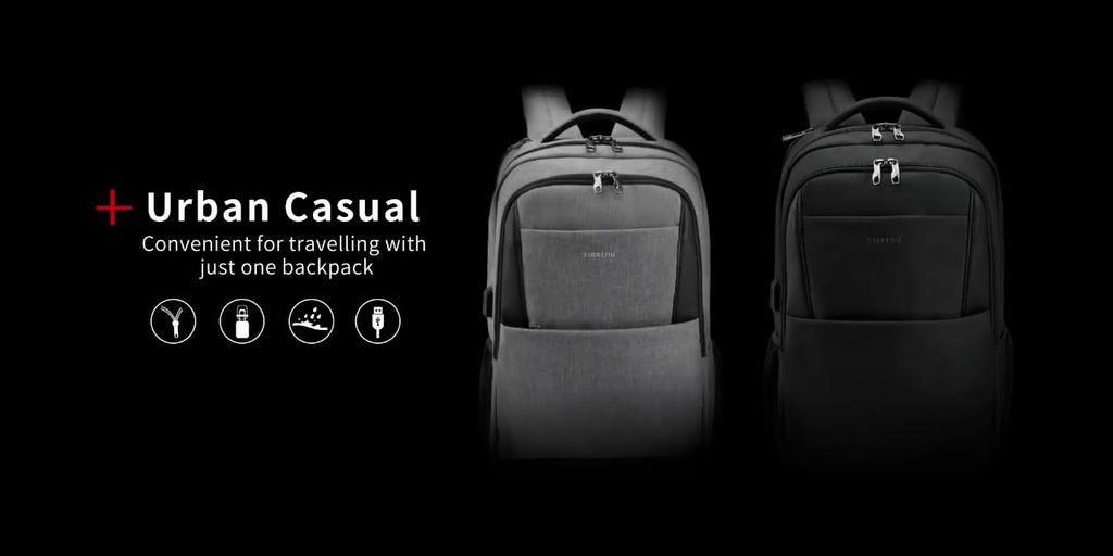 Tigernu Men Backpacks Anti Theft USB Charging 15.6 Laptop Bag Mochilas Escolar Feminine Male Bagpack Notebook College Schoolbag
