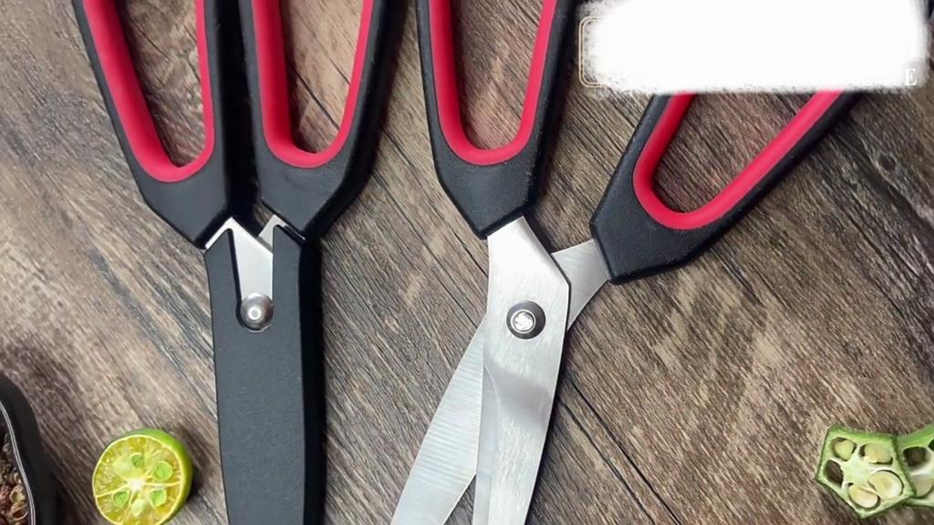 Household 2CR13 Stainless Steel Multipurpose Chicken Bone Fish BBQ Kitchen Scissors PP+TPR Handle Shear Home Tools