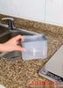JOYBLISS Press Soap Dispenser Box Scrubbing Liquid Container Kitchen Bathroom Automatic Detergent Foam Delivery Box with Sponge Holder