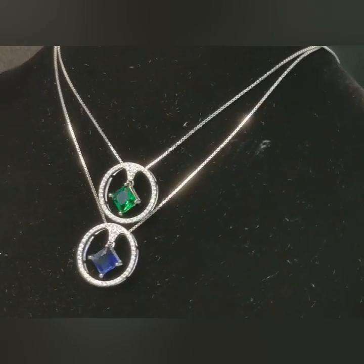 Umcho Круглый зеленый драгоценный камень кулон ожерелье романтические подарки на день рождения для девочек для женщин ювелирные изделия