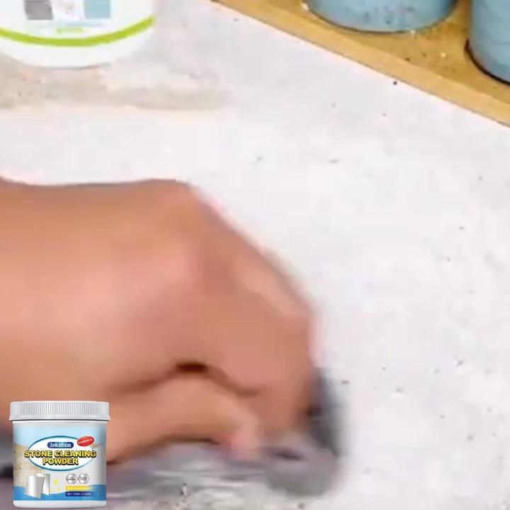 Jakehoe Порошок для чистки кухонного камня, Кухонная столешница, Масло для чистки мраморной плитки, Удаление пятен, Полировочный порошок