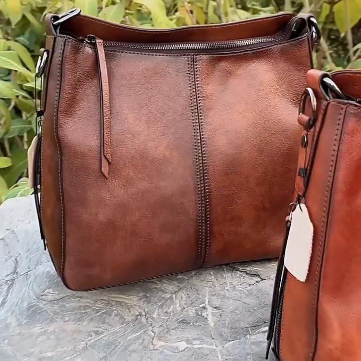Johnature Женская сумка из натуральной кожи в стиле ретро, однотонные универсальные мягкие сумки на плечо и через плечо из натуральной яловой кожи