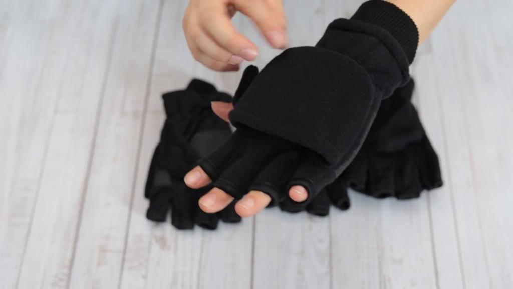 Double Layer Warm Thickened Non-slip Touch Screen Half Finger Cycling Ski Snowboard Fishing Gloves