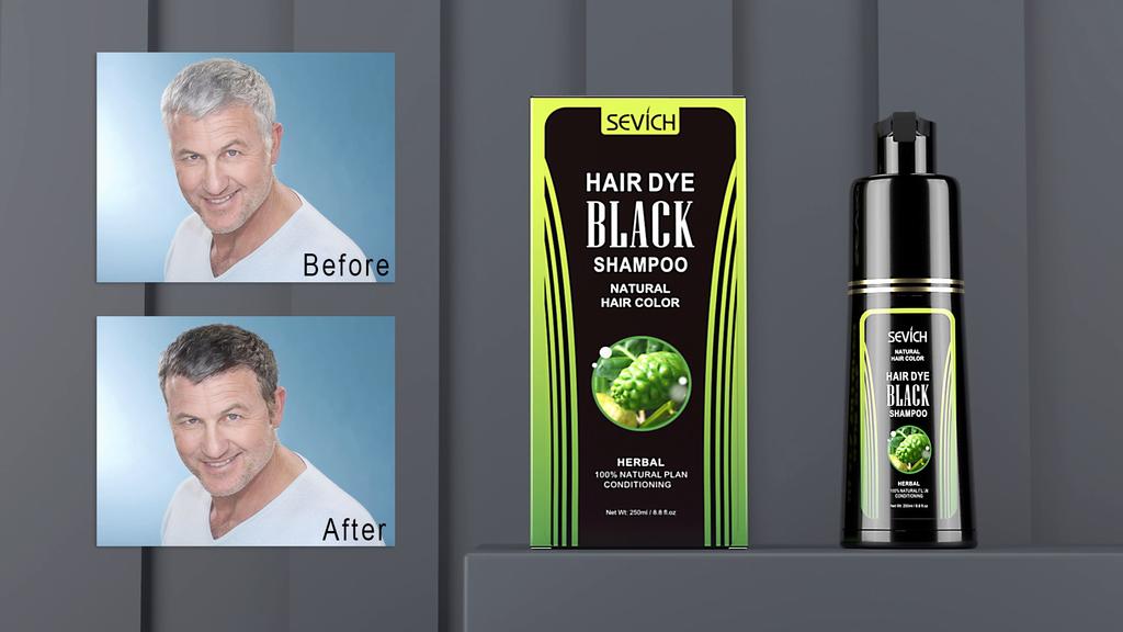 SEVICH 250ml Argan Oil Hair Dye Shampoo Hair Styling Fast Dye Hair Natural Gray White Hair Color Dye Treatment Hair Shampoo