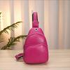 Chest Bag Female Sports Multifunctional Small Backpack Casual Simple Lightweight Retro Male Bag Slanting Shoulder Bag PU Soft Leather Mobile Phone Bag