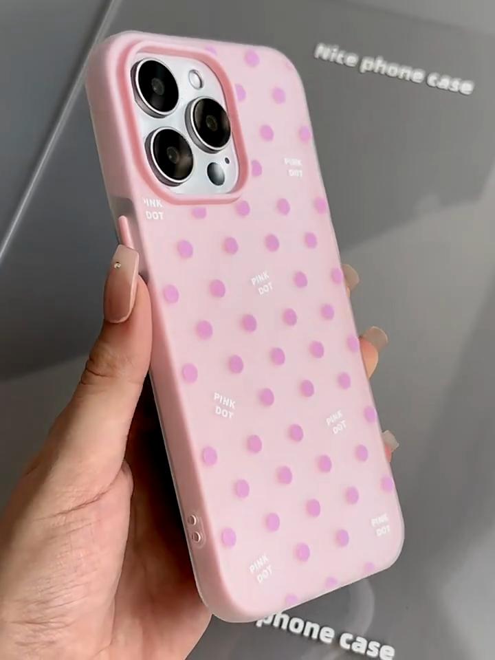 Чехол Skinny iPhone 16, совместимый и подходящий для 15, 14, 13/12/11, promax /xsmax/xr, в горошек, Dopamine