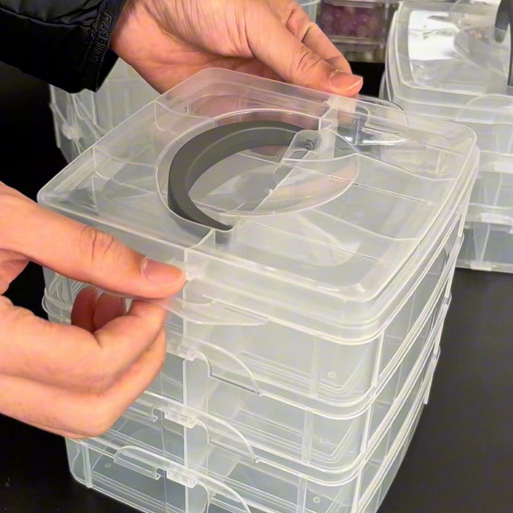 PP Material Plastic Transparent Compartment Storage Box DIY Bracelets Necklaces Jewelry Storage