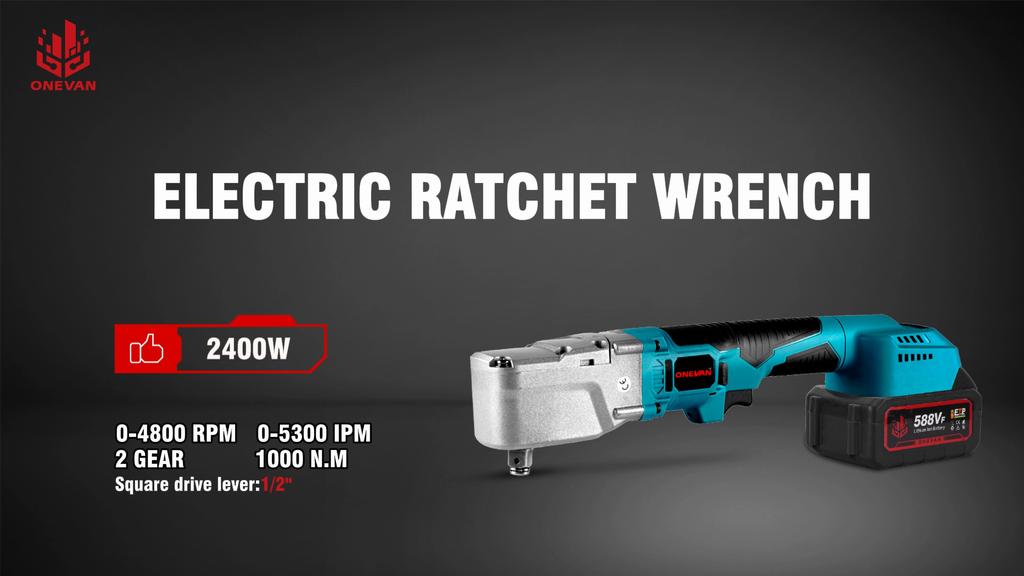 ONEVAN Brushless Electric Ratchet Wrench 1/2'' 1000NM Removal Screw Nut 4800RPM Car Repair Power Tool for Makita 18V Battery