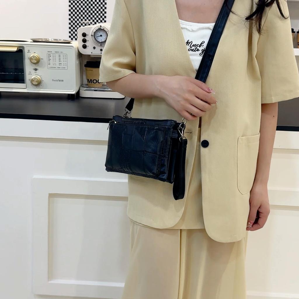 Women's Patchwork Clutch Bag Crossbody Bag PU Wallet Envelope Bag