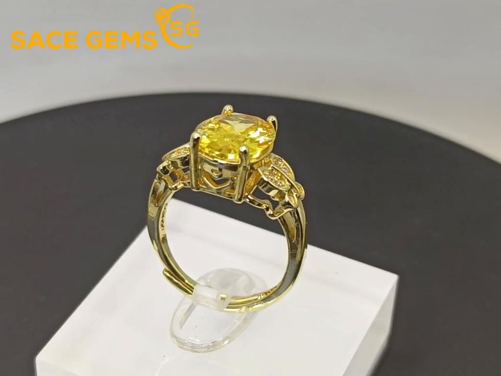 Sace Gems Классическое кольцо из медного сплава с цирконом, женские ювелирные изделия, свадебный подарок для вечеринки
