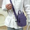 Мини-компактный рюкзак с передним карманом на молнии и боковыми ремнями