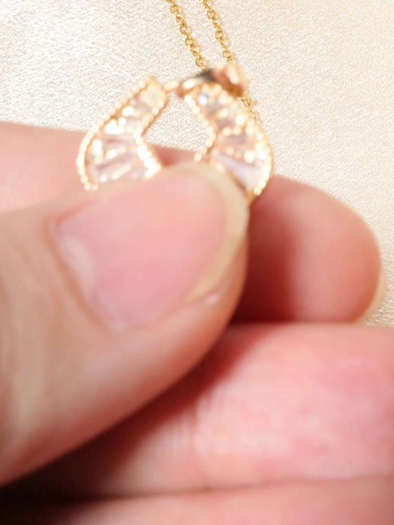 Hollow Square Zirconia Pendant Necklace, Golden Tone Elegant Jewelry for Women