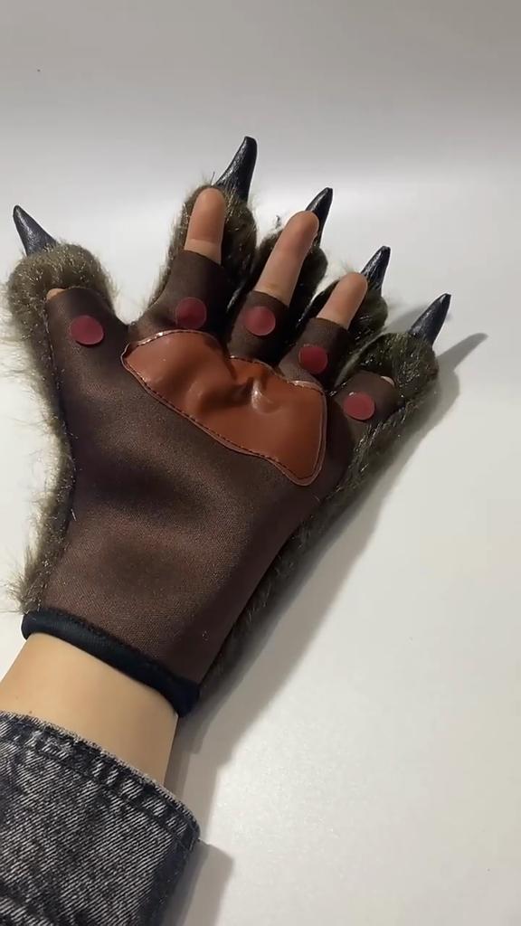 Halloween Props Decoration Werewolf Orangutan Gloves Makeup Stage Performance with Props Clothes Accessories