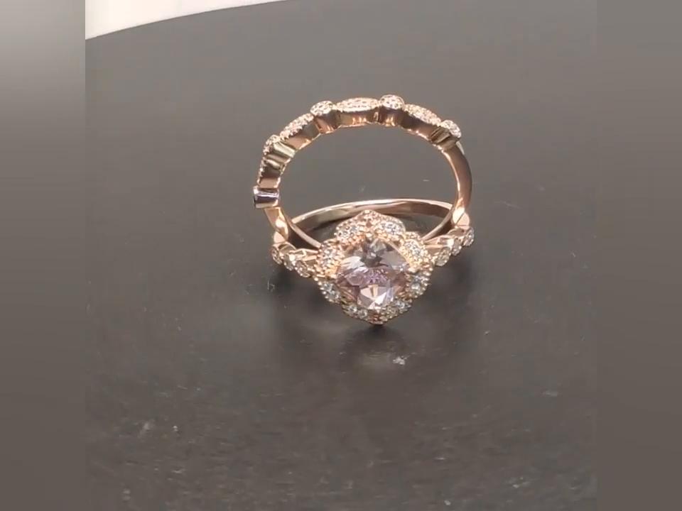 Umcho Элегантный комплект колец из розового золота 925 пробы