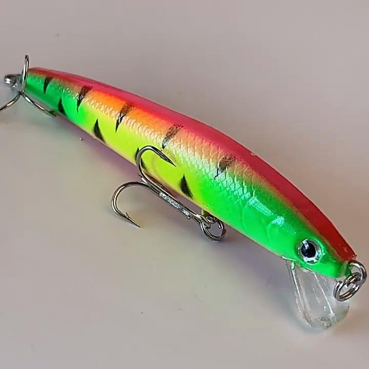 Приманка Minnow 10 цветов, твердая приманка, плавающая приманка Minnow, 9,5 см, 8,5 г, пластиковая приманка