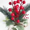 Artificial Berries Christmas Decoration Red Berry Branches for Xmas Tree Party Home Table Ornaments Red Fruit Wreath DIY Gift