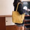 Casual Minimalist Shoulder Bag Large Capacity Niche Solid Handbag High Quality Preppy Style Commuting Versatile Canvas Bag