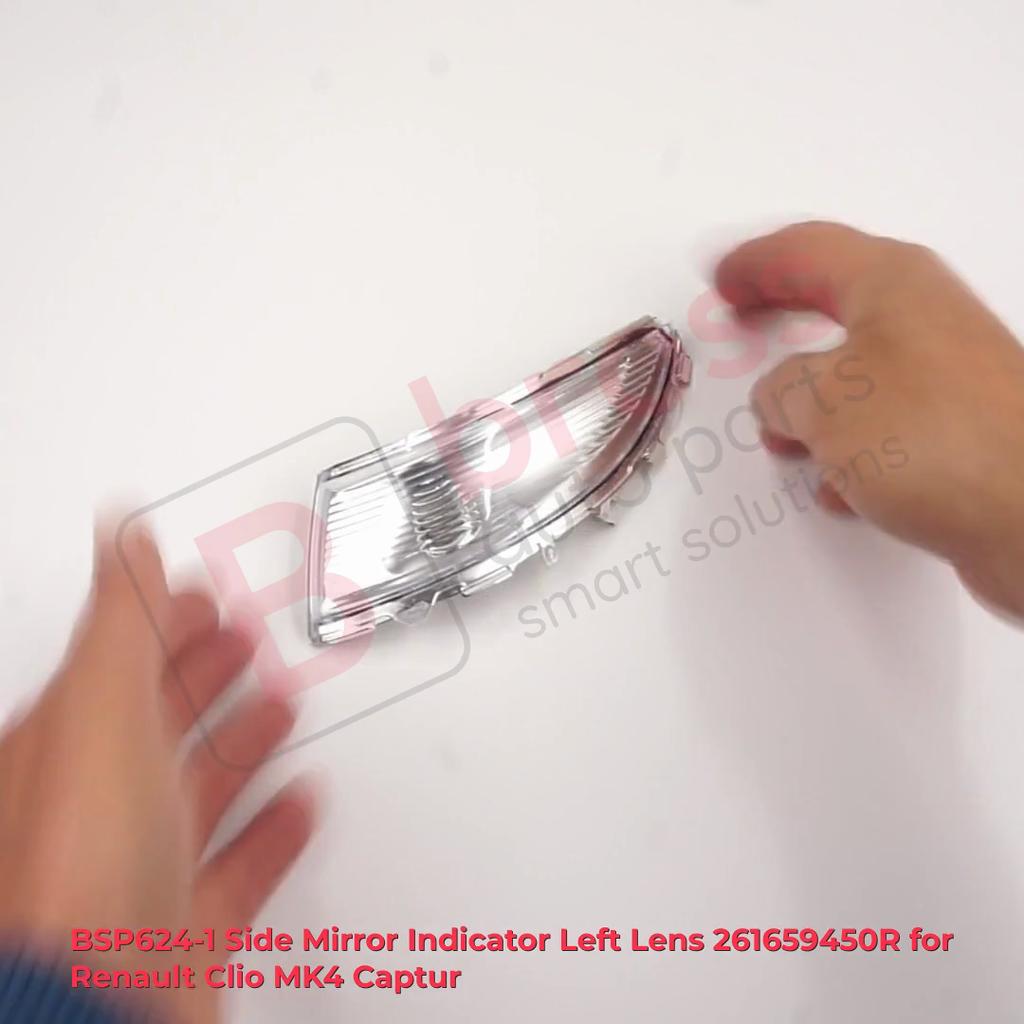 BSP624-1 Side Mirror Indicator Blinker Left Lens for Renault Clio MK4 Captur MK1 Zoe Nissan Micra MK5 261659450R
