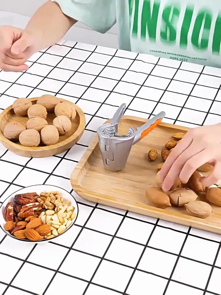 Многофункциональная нержавеющая сталь Орехокол Открывалка и Овощечистка Кухонный орехокол Инструмент для колки скорлупы Зажим Плоскогубцы Крекер