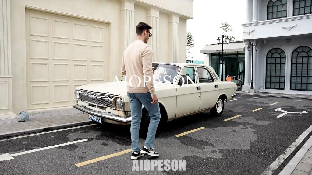 AIOPESON Mens New V Neck Button Up Cotton Cardigan Sweaters Casual Social Knit Sweater Cardigans for Men