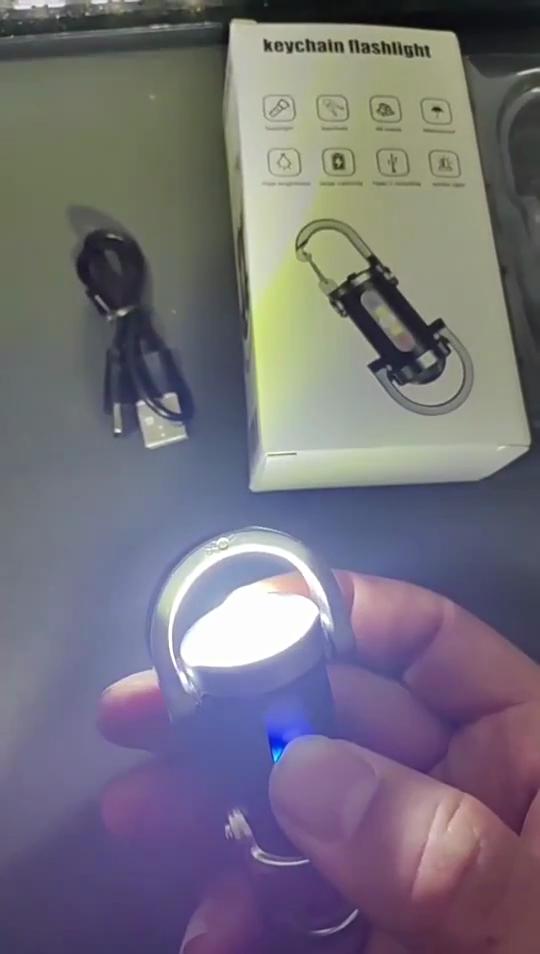 USB перезаряжаемый брелок-фонарь EDC COB рабочий фонарь ультра яркий мини портативный фонарь для кемпинга и прогулок