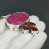 Kashmir Ruby, Red Garnet Gemstone Silver Pendant, 925 Sterling Silver Jewelry Pendant, Kashmir Ruby Pendant For Women, Ruby Pendant For Her