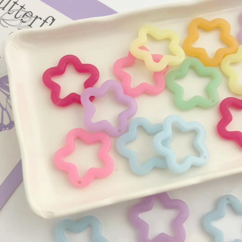 20Pcs Acrylic Beads Star Charms Beads For DIY Bracelet Necklace Jewelry Making