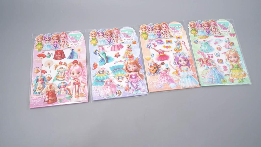 4Sets Magnetic Dress Up Dolls for Girls Ages 4-10 DIY Magnetic Paper Dolls Cute Paper Dress Up Dolls Exquisite Princess Dress Up Dolls