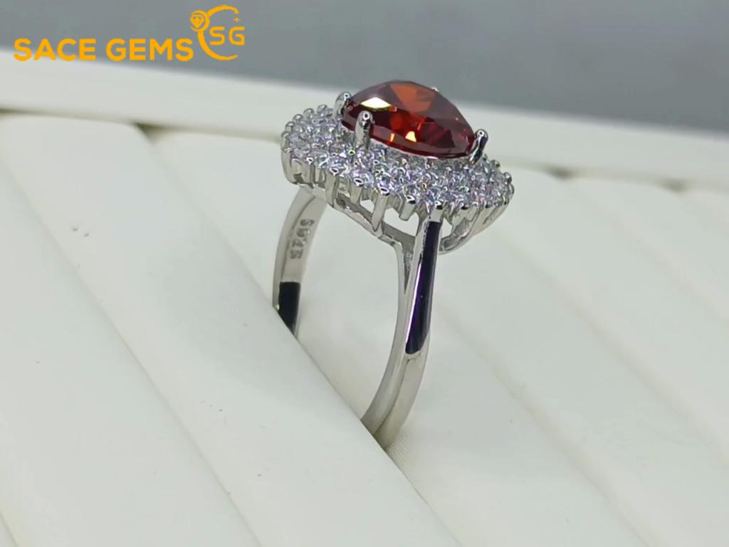 Sace Gems Классическое кольцо из медного сплава с цирконом, женские ювелирные изделия, свадебный подарок для вечеринки