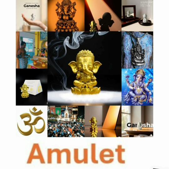 Ганеша Голова слона Индуизм Бог Статуя Мощный Амулет Удачи Талисманы Ювелирные изделия Винтаж Защита Здоровья Удача Богатство