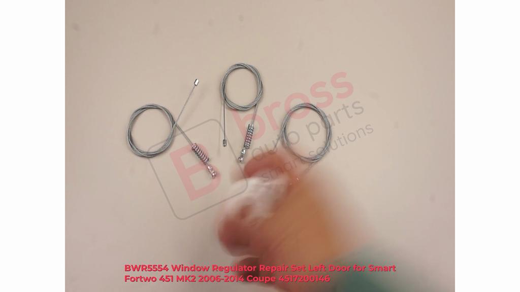 BWR5554 Комплект для ремонта стеклоподъемника левой двери для Smart Fortwo 451 MK2 2006-2014 Coupe 4517200146