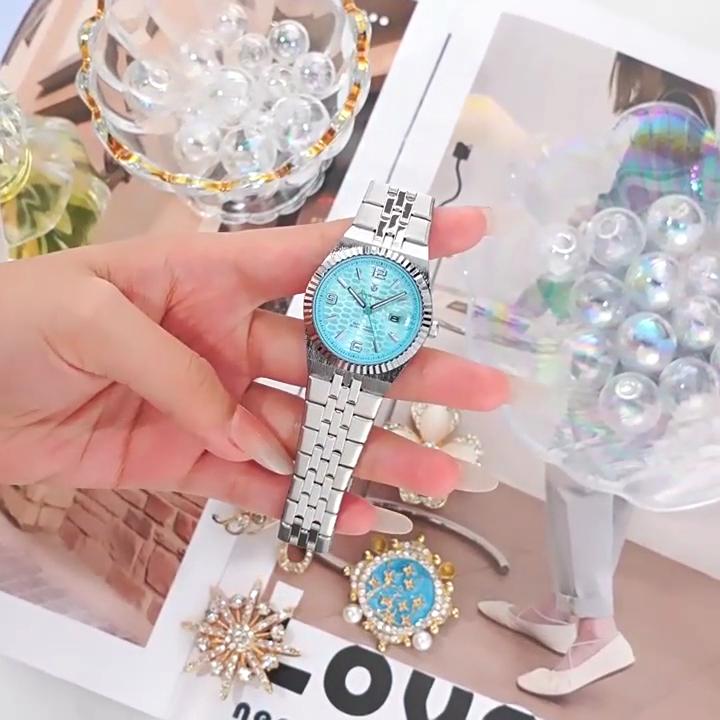 Casual Women's Watches Luxury Stainless Steel Date Watch For Woman Luminous Waterproof Quartz Fashion Wristwatch