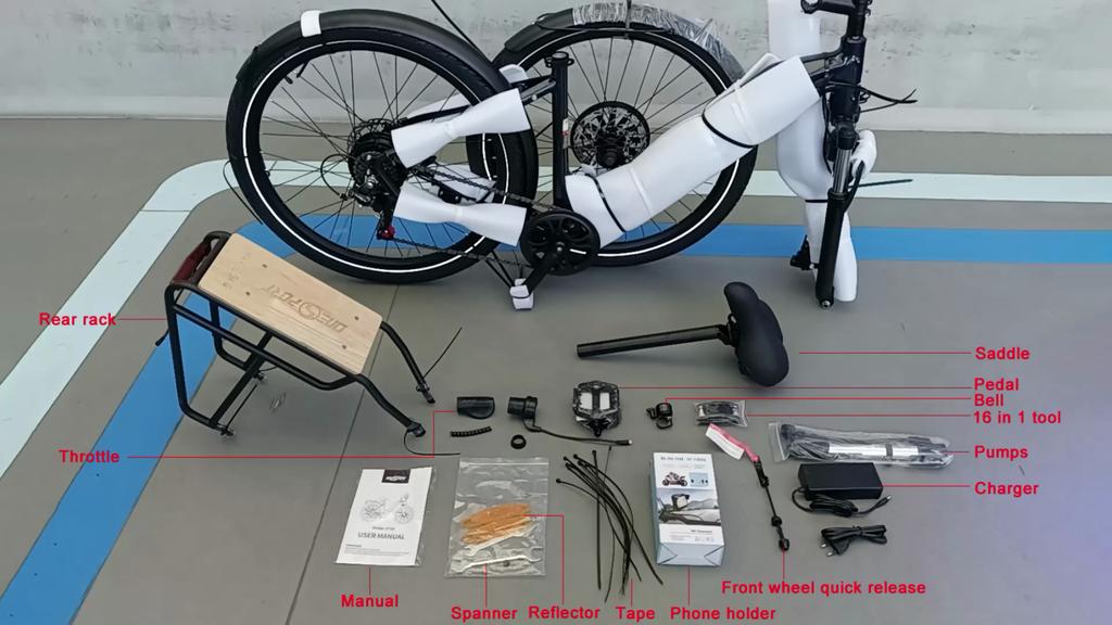 OneSport OT05 27.5-inch Urban Electric Bicycle,Features a 36V 250W motor and offers a maximum pedal-assist range of up to 75 km.