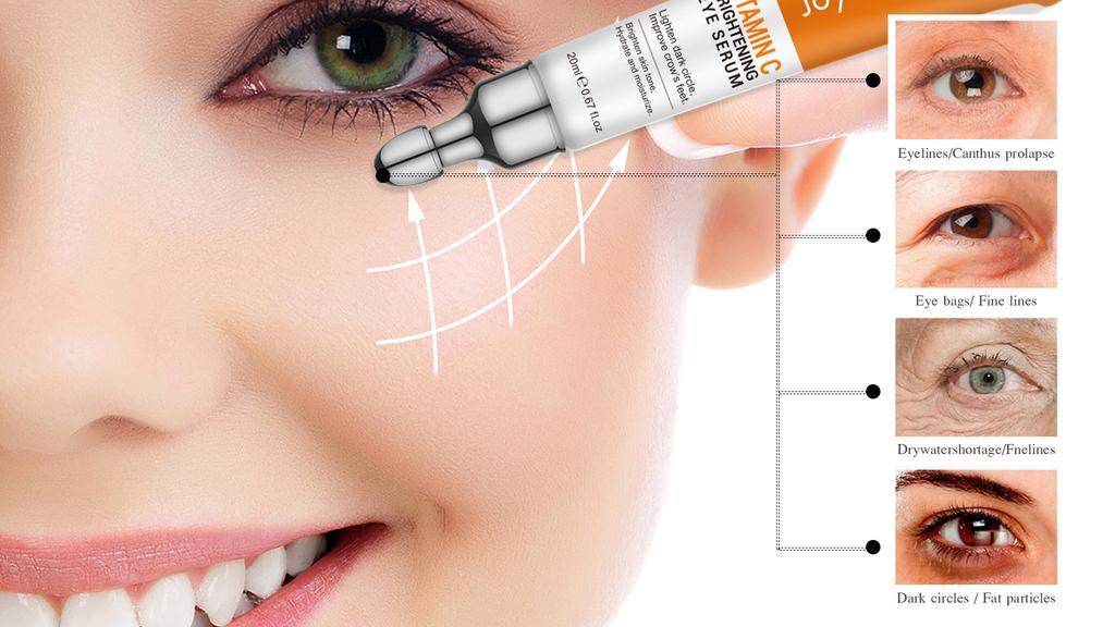 Крем для глаз с витамином С, против темных кругов под глазами, удаление мешков под глазами, против отечности, против морщин, против старения, увлажняющая сыворотка для ухода за кожей вокруг глаз, 20 мл