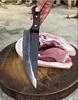 Нож шеф-повара ручной работы, нож для мяса, нержавеющая сталь, традиционная деревянная ручка, китайские ножи для убоя