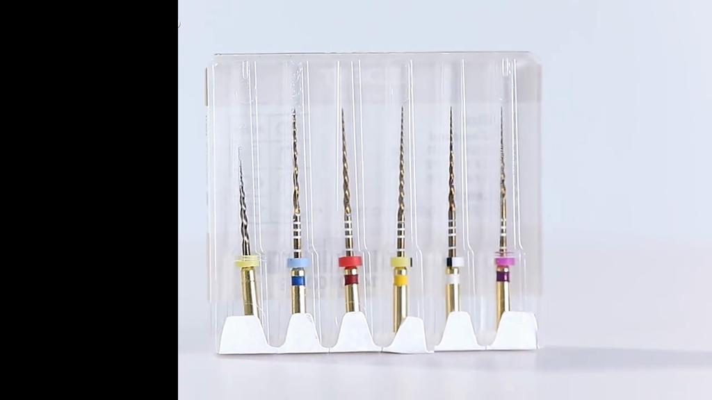 2 коробки стоматологических эндодонтических золотых больших конических файлов NITI Rotary Files Engine Use 25 мм 6 шт./коробка стоматологических инструментов