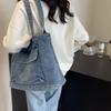 Denim Bag Large Capacity Shoulder Bag Commuter Tote Bag Women's Underarm Bag