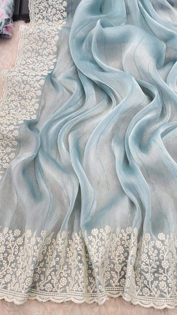 Presenting You Most Beautiful Seqwance Saree Collection, Blouse (Need To Be Stitched As Per Size And Fit)