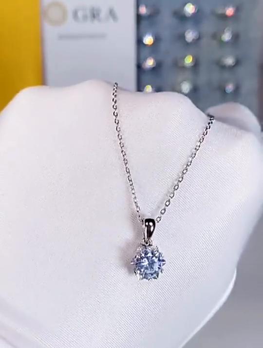 Lindon S925 из стерлингового серебра с муассанитом, роскошное индивидуальное ожерелье с подвеской, женское классическое ожерелье Tide Sugar, полное дикой цепочки на ключицы